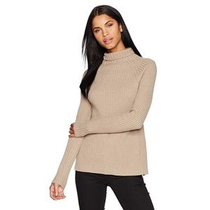 LUCCA COUTURE turtleneck bow tie back sweater long sleeves ribbed sweater